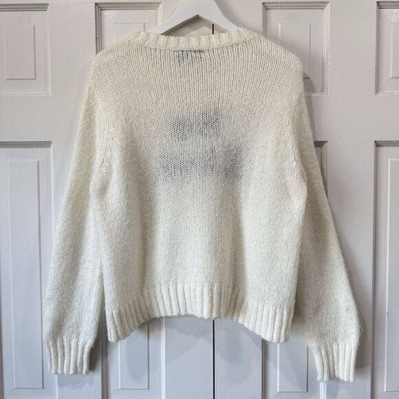 Wooden Ships Be Kind Sweater S/M Wool Mohair Knit Cream Delicate Lightweight - Picture 3 of 14
